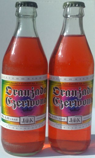 Oranżada czerwona 0.33l szkło